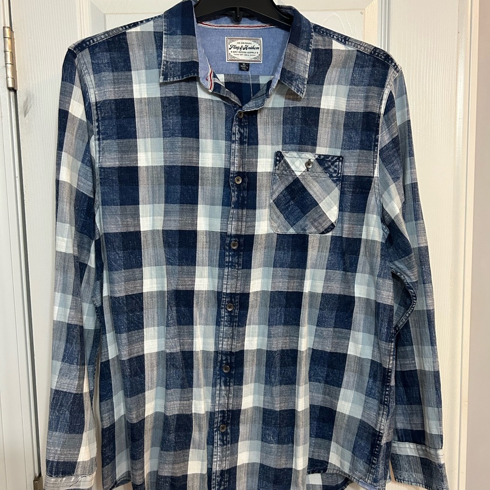 Blue Plaid Men's Shirt